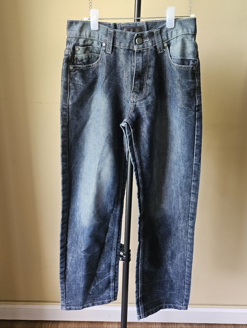Steve's Jeans Boy's Classic Straight Leg Jeans - Dark Blue Size 14